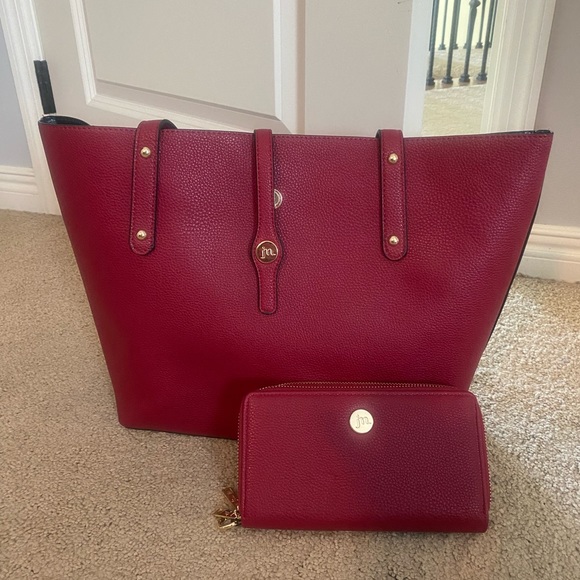 Jessica Moore computer bag and matching double zip wallet - Picture 1 of 5